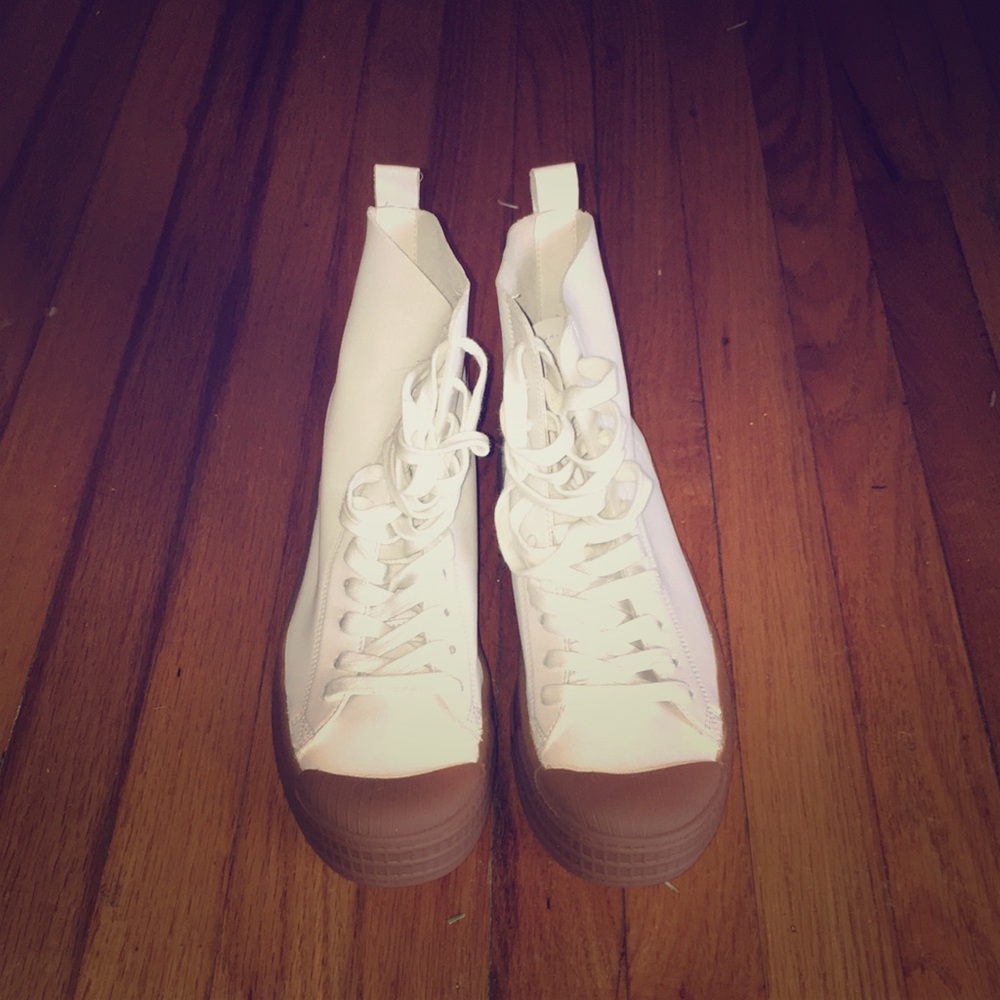 Topshop High Top White Sneakers